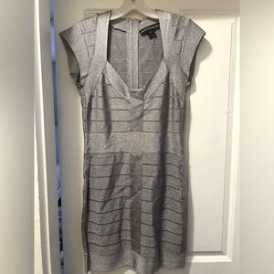 French Connection Silver Dress Size 10 (fit 8 or 6)